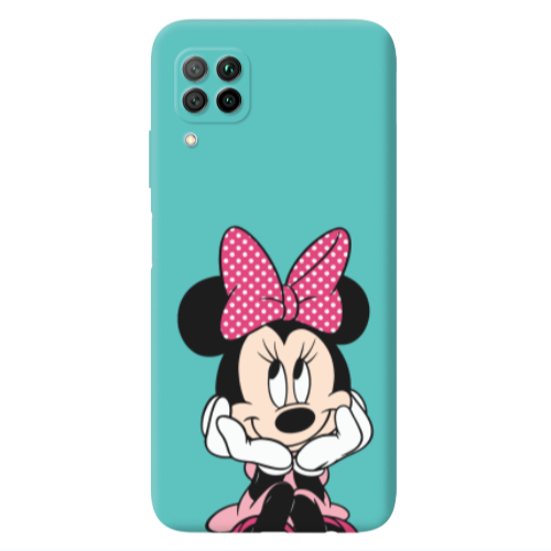 Huawei P40 Lite Minnie 2 Turquoise Colored Silicone TPU Θήκη