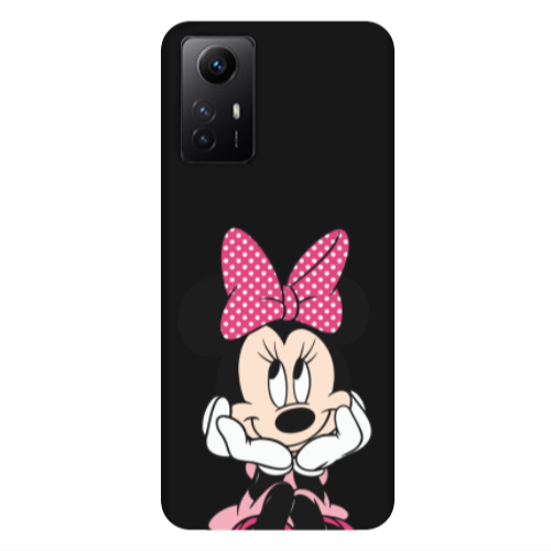 Xiaomi Redmi Note 12s Minnie 2 Black Colored Silicone TPU Θήκη