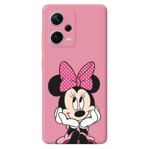 Xiaomi Poco X5 Minnie 2 Pink Colored Silicone TPU Θήκη