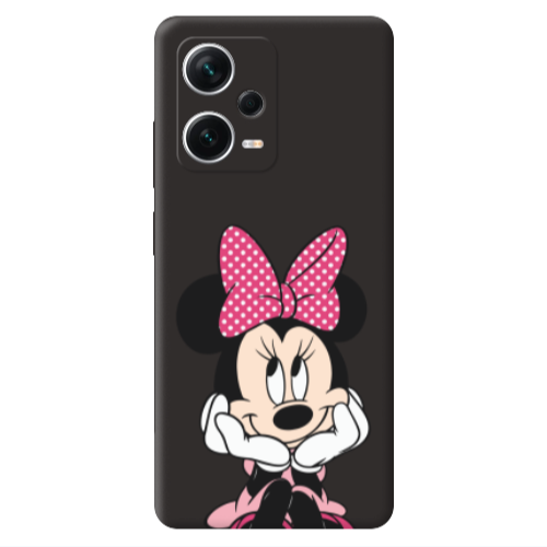 Xiaomi Poco X5 Minnie 2 Black Colored Silicone TPU Θήκη