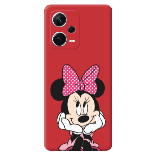 Xiaomi Poco X5 Minnie 2 Red Colored Silicone TPU Θήκη