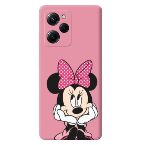 Xiaomi Poco X5 Pro Minnie 2 Pink Colored Silicone TPU Θήκη