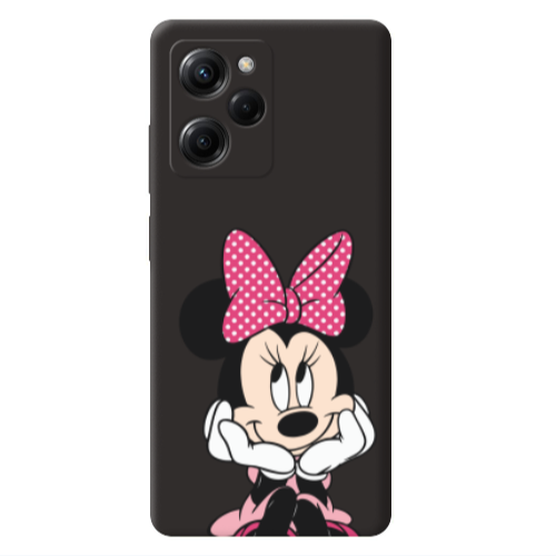 Xiaomi Poco X5 Pro Minnie 2 Black Colored Silicone TPU Θήκη