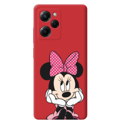 Xiaomi Poco X5 Pro Minnie 2 Red Colored Silicone TPU Θήκη