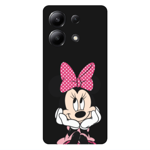 Xiaomi Redmi Note 13 4G Minnie 2 Black Colored Silicone TPU Θήκη