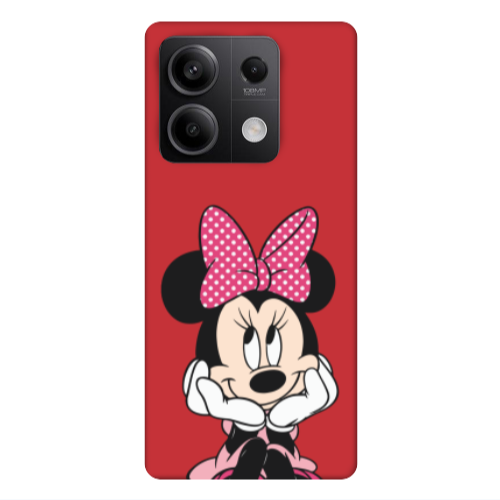 Xiaomi Redmi Note 13Pro 5G Minnie 2 Red Colored Silicone TPU Θήκη