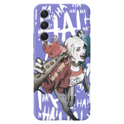 Samsung A56 Ha Ha Ha Purple Colored Silicone TPU Θήκη