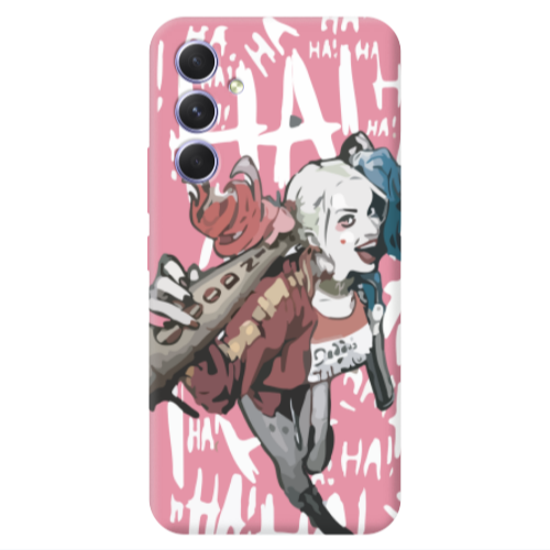 Samsung A56 Ha Ha Ha Pink Colored Silicone TPU Θήκη
