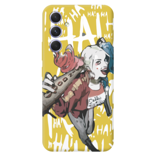 Samsung A56 Ha Ha Ha Yellow Colored Silicone TPU Θήκη