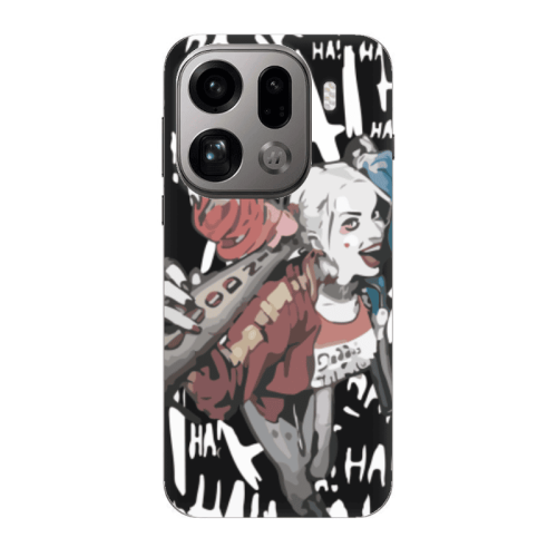 Oppo Find X9 Pro Ha Ha Ha Black Colored Silicone TPU Θήκη