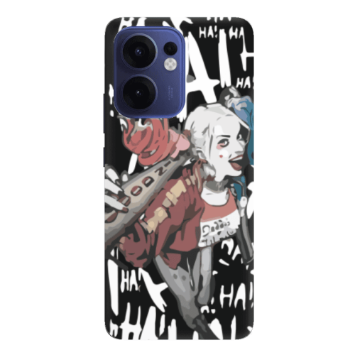 Oppo Reno 13 F Ha Ha Ha Black Colored Silicone TPU Θήκη