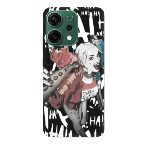 Oppo RENO 14 Ha Ha Ha Black Colored Silicone TPU Θήκη