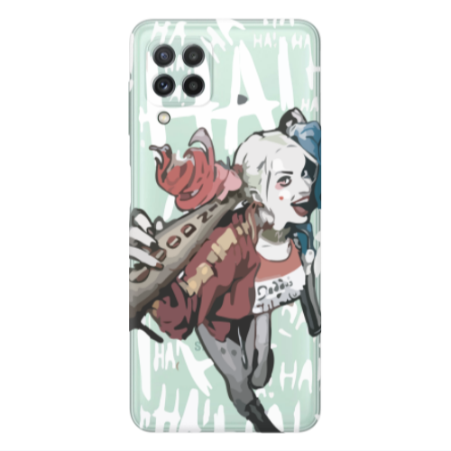 Samsung A22 4G Ha Ha Ha Transparent Silicone TPU Θήκη