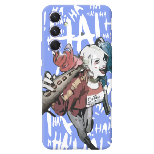 Samsung A54 Ha Ha Ha Light Purple Colored Silicone TPU Θήκη
