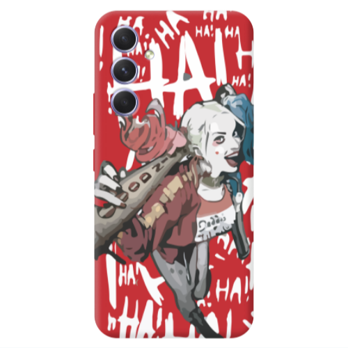 Samsung A54 Ha Ha Ha Red Colored Silicone TPU Θήκη