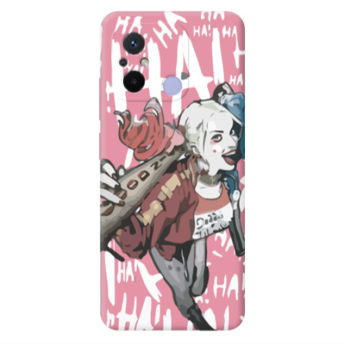 Xiaomi Redmi 12C Ha Ha Ha Pink Colored Silicone TPU Θήκη