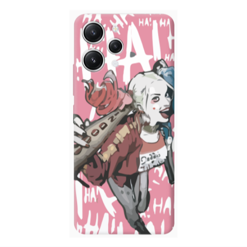 Xiaomi Redmi 12 Ha Ha Ha Pink Colored Silicone TPU Θήκη
