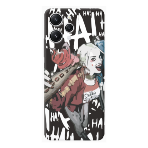 Xiaomi Redmi 12 Ha Ha Ha Black Colored Silicone TPU Θήκη