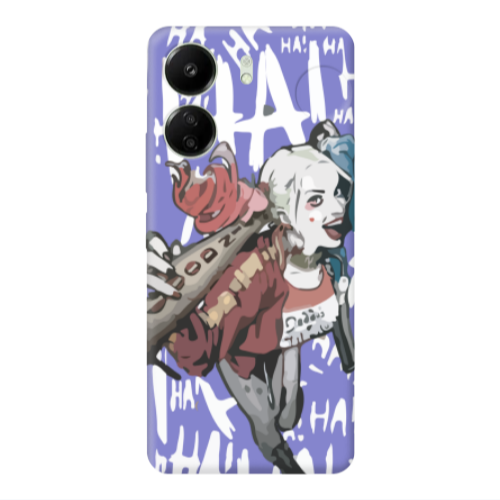Xiaomi Redmi 13C Ha Ha Ha Purple Colored Silicone TPU Θήκη