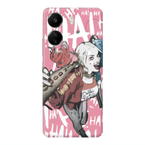 Xiaomi Redmi 13C Ha Ha Ha Pink Colored Silicone TPU Θήκη