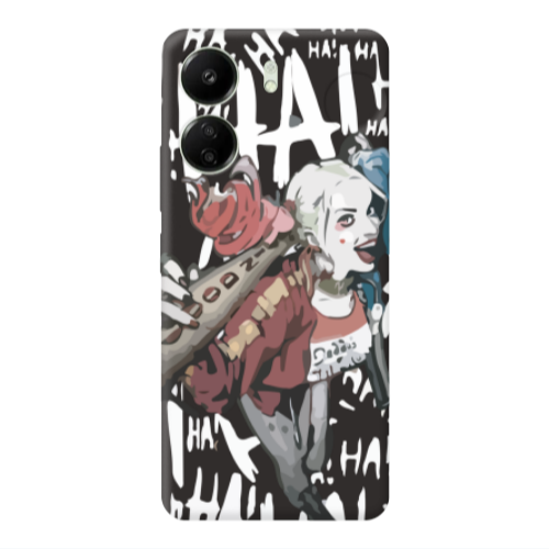 Xiaomi Redmi 13C Ha Ha Ha Black Colored Silicone TPU Θήκη