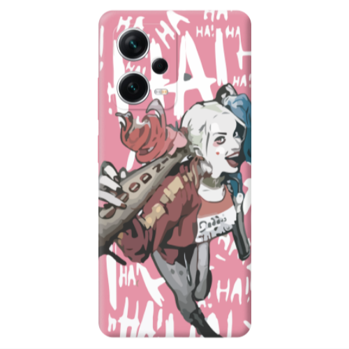 Xiaomi Poco X5 Ha Ha Ha Pink Colored Silicone TPU Θήκη