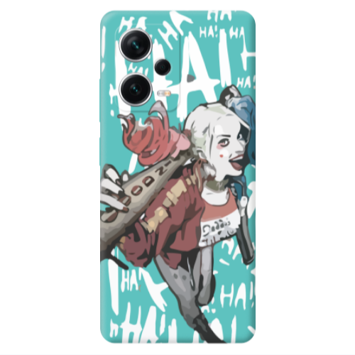Xiaomi Poco X5 Ha Ha Ha Turquoise Colored Silicone TPU Θήκη