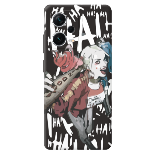 Xiaomi Poco X5 Ha Ha Ha Black Colored Silicone TPU Θήκη