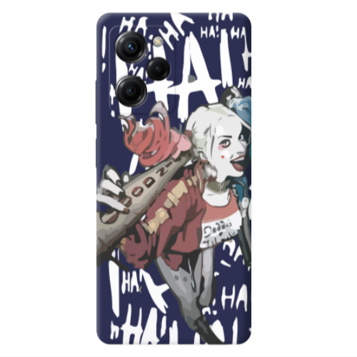 Xiaomi Poco X5 Pro Ha Ha Ha Dark blue Colored Silicone TPU Θήκη