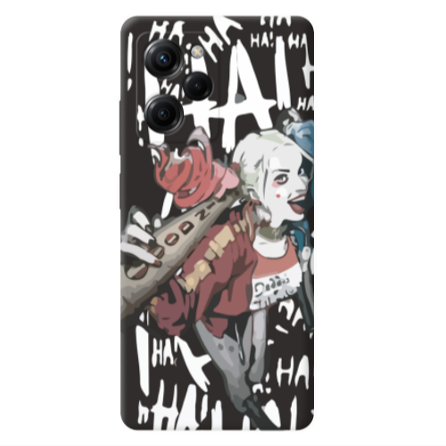 Xiaomi Poco X5 Pro Ha Ha Ha Black Colored Silicone TPU Θήκη