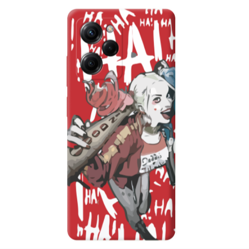 Xiaomi Poco X5 Pro Ha Ha Ha Red Colored Silicone TPU Θήκη