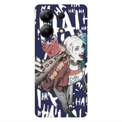 Xiaomi Redmi Note 13 4G Ha Ha Ha Dark blue Colored Silicone TPU Θήκη