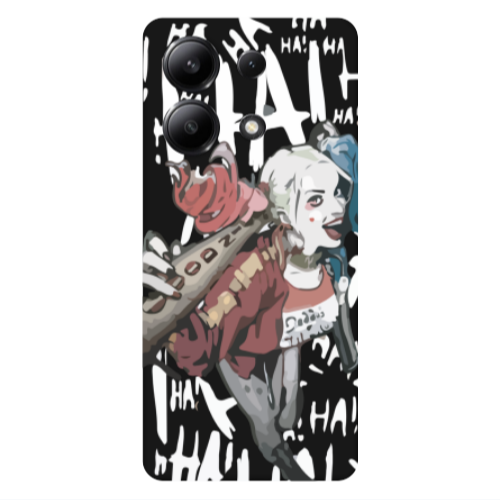 Xiaomi Redmi Note 13 4G Ha Ha Ha Black Colored Silicone TPU Θήκη