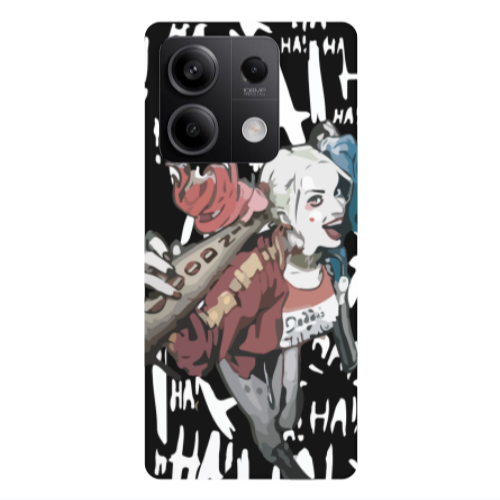 Xiaomi Redmi Note 13Pro 5G Ha Ha Ha Black Colored Silicone TPU Θήκη