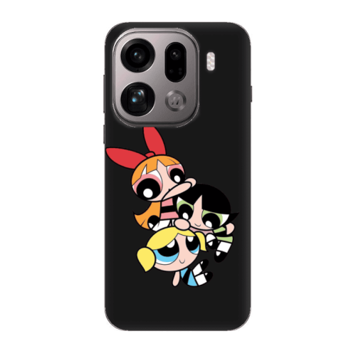 Oppo Find X9 Pro Powerpuff Black Colored Silicone TPU Θήκη