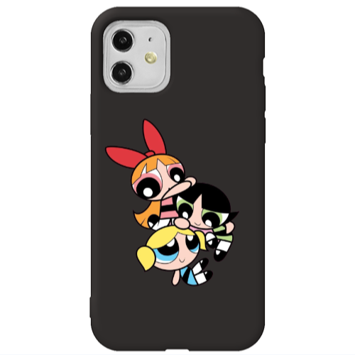 Apple iPhone 11  Powerpuff Black Colored Silicone TPU Θήκη