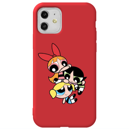 Apple iPhone 11  Powerpuff Red Colored Silicone TPU Θήκη