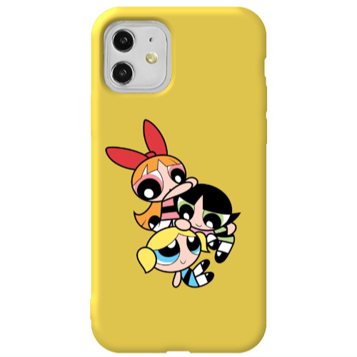 Apple iPhone 11  Powerpuff Yellow Colored Silicone TPU Θήκη