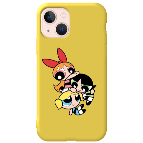 Apple iPhone 13 Powerpuff Yellow Colored Silicone TPU Θήκη