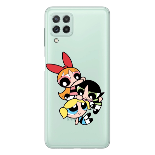 Samsung A22 4G Powerpuff Transparent Silicone TPU Θήκη