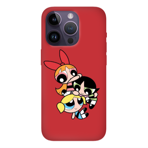 Apple iPhone 14 Pro  Powerpuff Red Colored Silicone TPU Θήκη