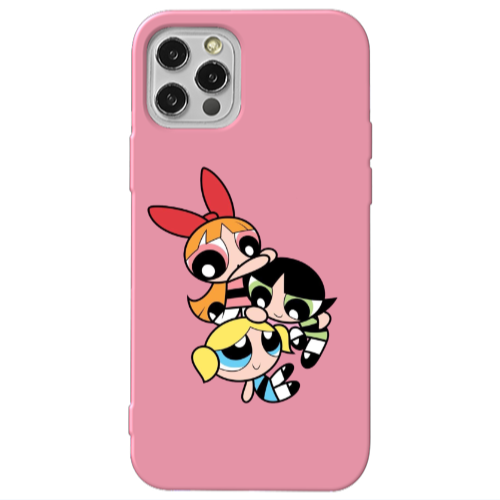 Apple iPhone 13 Pro Powerpuff Pink Colored Silicone TPU Θήκη