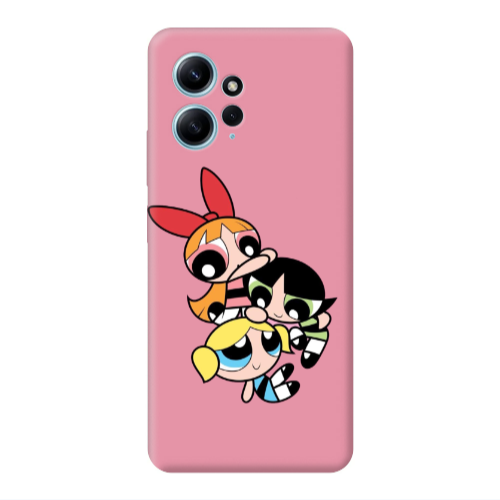 Xiaomi Redmi Note 12 4G Powerpuff Pink Colored Silicone TPU Θήκη