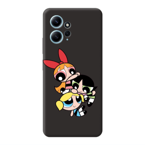 Xiaomi Redmi Note 12 4G Powerpuff Black Colored Silicone TPU Θήκη