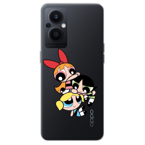 Oppo Reno 7 Lite Powerpuff Transparent Silicone TPU Θήκη