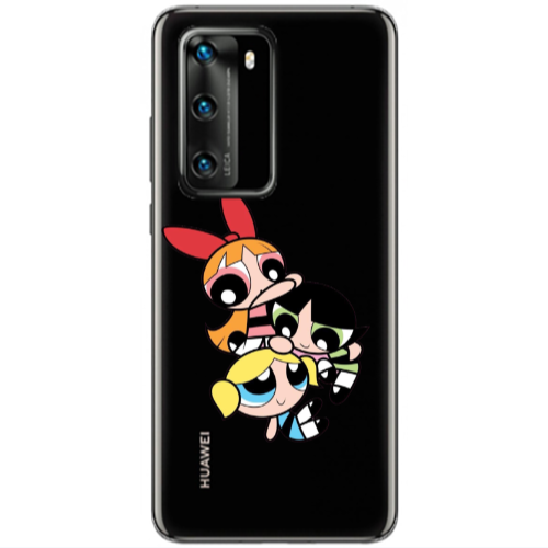 Huawei P40 Powerpuff Transparent Silicone TPU Θήκη