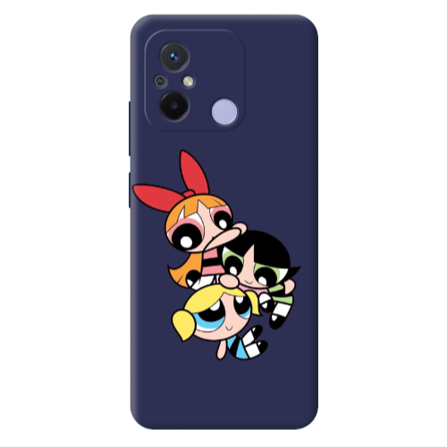 Xiaomi Redmi 12C Powerpuff Dark blue Colored Silicone TPU Θήκη