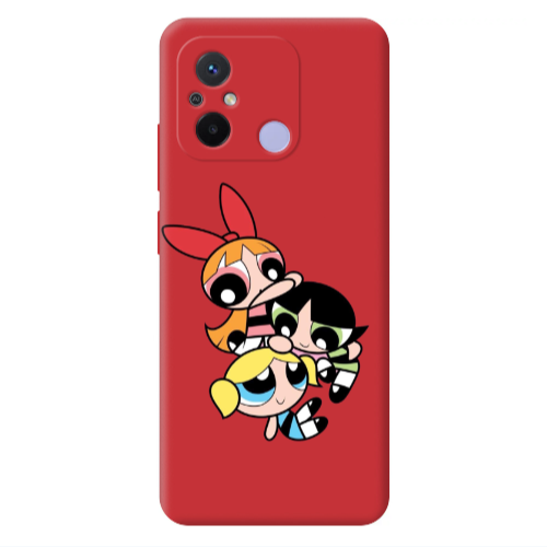 Xiaomi Redmi 12C Powerpuff Red Colored Silicone TPU Θήκη