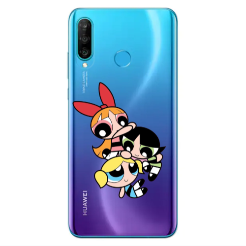 Huawei P30 Lite Powerpuff Transparent Silicone TPU Θήκη