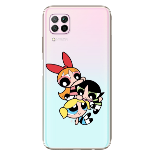 Huawei P40 Lite Powerpuff Transparent Silicone TPU Θήκη